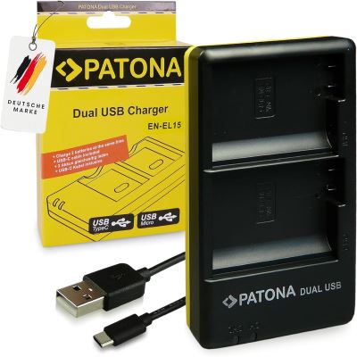 Töltő Foto Dual Quick Nikon EN-EL15/EN-EL15B USB