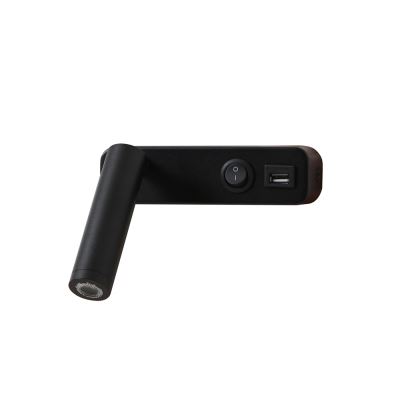 Immax GOAL USB+VYPÍNAČ designové nástěnné LED svítidlo 3W,138lm,4000K,BLACK
