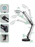 LED stmievateľná stolová lampa s lupou IMMAX ZOOM 12W/5V biela (5)