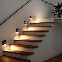 Immax STEP LIGHT bezdrôtové schodiskové svietidlo, PIR senzor, čierne (2)