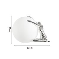 Immax SILUETTE Moon Lady 53-socha, dekorační lampa silver shiny (chrom), sklolaminát,1xE27