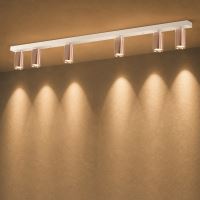 Immax PUNTO-6 Stropné nástenné svietidlo lineárne 6 hláv, GU10, 119cm, meď/biela (3)
