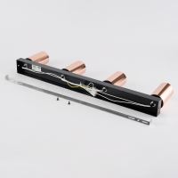 Immax PUNTO-4 stropní nástěnné bodové svítidlo linear 4 hlavy GU10 černá+měď/ Rose gold (7)