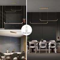 Immax NEO PATTINI Smart závěsné svítidlo dvojité 160-280cm, 52W, 3640lm zlaté Zigbee 3.0 (10)