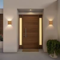 Zewnętrzna lampa ścienna LED Immax LUXLINE, drewno dębowe, 6W, 3000K, 240V, IP54 (7)