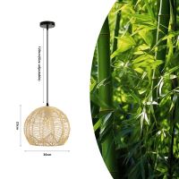 Immax BOHO PELO designerska oprawa wisząca, D30cm. E27, rattan