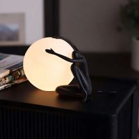 Immax SILUETTE Moon Lady – 53 cm, socha, dekoratívna lampa, čierna, sklolaminát, 1xE27 (7)
