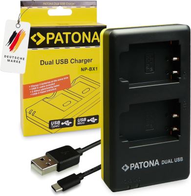 Töltő Foto Dual Quick Sony NP-BX1 USB