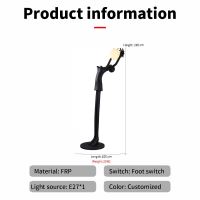 Immax SILUETTE Human GIRL 210 cm – socha, stojaca lampa, čierna, sklolaminát, 1xE27 (1)