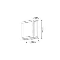 Immax LUXLINE Vonkajšie LED svietidlo, nástenné, stropné, hranaté, ČIERNE, 8 W, 3000 K, 240 V, IP54 (2)
