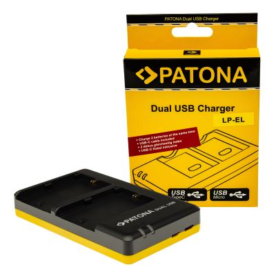 Nabíječka Foto Dual Quick Canon LP-EL USB pro blesk EL-1