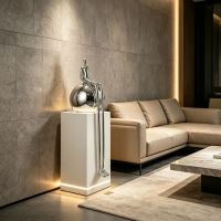 Immax SILUETTE Imperial OBR 113 cm – socha SMART LED 16 W sklolaminát lesklý chrom (5)