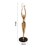 Immax SILUETTE Human WOMAN – 80 cm – szobor, állólámpa, üvegszálas műanyag, rózsaszín arany, 1xG9 (1)