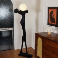 Immax SILUETTE Human WOMAN – 175 cm – socha, stojaca lampa, sklolaminát, čierna, 1xE27 (12)