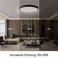 Immax NEO LITE SEMPLICI Smart mennyezeti lámpa Tuya WiFi BEACON, 100 cm, 128 W, 9088 lm, fekete (6)