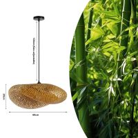 Immax BOHO HILO designové závěsné svítidlo, D60cm. E27, bambus (1)