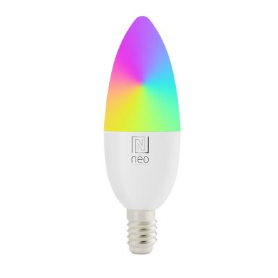 Inteligentná LED žiarovka E14 Immax NEO 4,8 W RGB+CCT, stmievateľná, C37, Zigbee