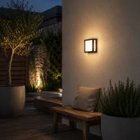 Immax LUXLINE Vonkajšie LED svietidlo, nástenné, stropné, hranaté, ČIERNE, 8 W, 3000 K, 240 V, IP54 (6)