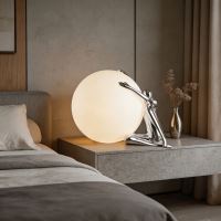 Immax SILUETTE Moon Lady 53-socha, dekorační lampa silver shiny (chrom), sklolaminát,1xE27 (3)