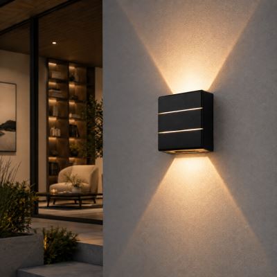 Venkovní LED Immax LUXLINE,nástěnné osvětlení,ČERNÉ, 6W,3000K,240V,IP54
