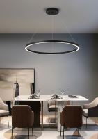 Immax NEO FINO Smart závěsné svítidlo 1 kruh, 80cm, 60W, černé, Zigbee 3.0