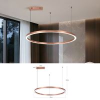 Immax NEO FINO NEW Smart závěsné svítidlo 1 kruh, 80cm, 55W, Zigbee 3.0, měděné