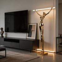 Immax SILUETTE Linea 180 cm – stojaca socha SMART LED 16 W, lampa, sklolaminát, ružové zlato (8)