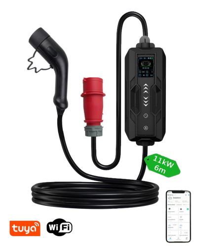 Inteligentná cestovná nabíjacia stanica Immax NEO pre elektromobily EV/PHEV, AC typ 2, 11 kW, Tuya, 6m (11)