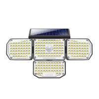 Venkovní solární nástěnné LED osvětlení Immax CLOVER-2 s externím solárním panelem, 5W