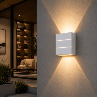 Venkovní LED Immax LUXLINE,nástěnné osvětlení,BÍLÉ, 6W,3000K,240V,IP54