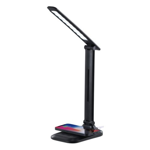 LED stolná lampa Immax LUMI s Qi bezdrôtovým nabíjaním, čierna (4)