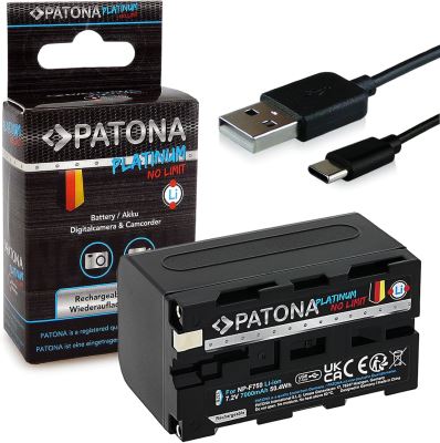 Aku Sony NP-F750/F770/F950 7000mAh Li-Ion Platinum USB-C nabíjení