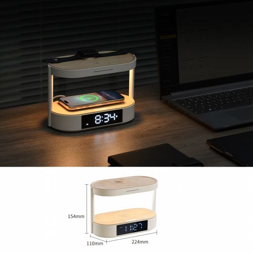 LED ébresztőóra Immax TRIPLE DOCK 3x vezeték nélküli töltőállomás (9)