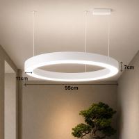 Immax NEO PASTEL SLIM Smart Szabályozható csillár 95x7cm, 68W féher Zigbee 3.0 (16)