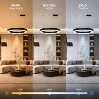 Immax NEO PASTEL Smart Szabályozható csillár 95cm 68W fekete Zigbee 3.0 (2)