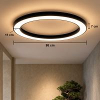 Immax NEO PASTEL SLIM Smart lampa sufitowa 95x7cm 68W czarna Zigbee 3.0 (2)